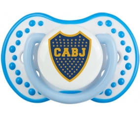 Club Atlético Boca Juniors + prénom : 0/6 mois - Blanc-bleu phosphorescente embout Lovi Dynamic