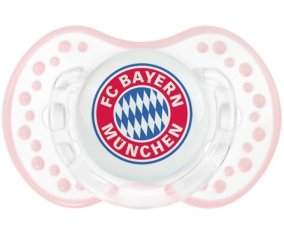 FC Bayern Munchen + prénom : 0/6 mois - Retro-blanc-rose-tendre classique embout Lovi Dynamic