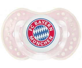 FC Bayern Munchen + prénom : 0/6 mois - Retro-rose-tendre classique embout Lovi Dynamic