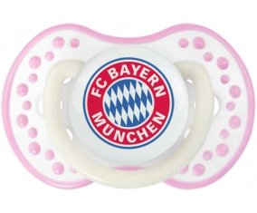 FC Bayern Munchen + prénom : 0/6 mois - Blanc-rose phosphorescente embout Lovi Dynamic