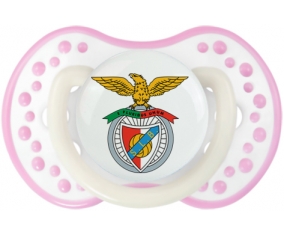 Benfica Lisbonne + prénom : 0/6 mois - Blanc-rose phosphorescente embout Lovi Dynamic