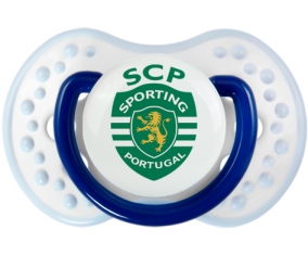 Sporting Clube de Portugal + prénom : 0/6 mois - Marine-blanc-bleu classique embout Lovi Dynamic