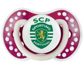 Sporting Clube de Portugal + prénom : 0/6 mois - Fuchsia phosphorescente embout Lovi Dynamic