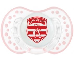 Club Africain + prénom : 0/6 mois - Retro-blanc-rose-tendre classique embout Lovi Dynamic