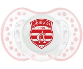 Club Africain + prénom : 0/6 mois - Retro-blanc-rose-tendre classique embout Lovi Dynamic