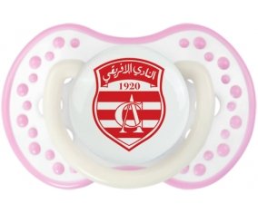 Club Africain + prénom : 0/6 mois - Blanc-rose phosphorescente embout Lovi Dynamic