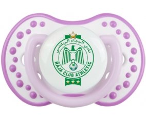 Raja Club Athletic + prénom : 0/6 mois - Blanc-mauve classique embout Lovi Dynamic