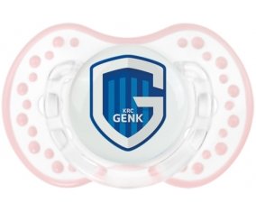 KRC Genk + prénom : 0/6 mois - Retro-blanc-rose-tendre classique embout Lovi Dynamic