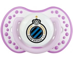 Club Brugge KV + prénom : 0/6 mois - Blanc-mauve classique embout Lovi Dynamic
