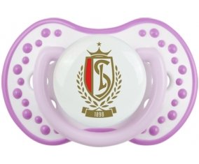 STANDARD DE LIEGE + prénom : 0/6 mois - Blanc-mauve classique embout Lovi Dynamic