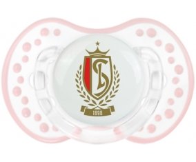 STANDARD DE LIEGE + prénom : 0/6 mois - Retro-blanc-rose-tendre classique embout Lovi Dynamic