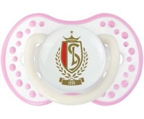 STANDARD DE LIEGE + prénom : 0/6 mois - Blanc-rose phosphorescente embout Lovi Dynamic
