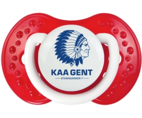 KAA Gent + prénom : 0/6 mois - Blanc-rouge classique embout Lovi Dynamic