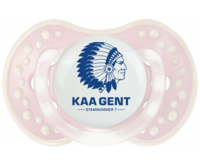 KAA Gent + prénom : 0/6 mois - Retro-rose-tendre classique embout Lovi Dynamic