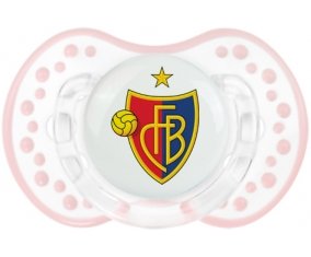 FC Bâle + prénom : 0/6 mois - Retro-blanc-rose-tendre classique embout Lovi Dynamic