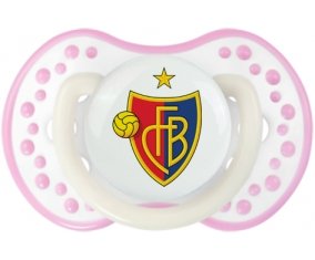 FC Bâle + prénom : 0/6 mois - Blanc-rose phosphorescente embout Lovi Dynamic