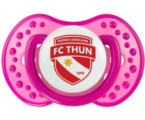 FC Thoune + prénom : 0/6 mois - Rose classique embout Lovi Dynamic