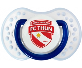 FC Thoune + prénom : 0/6 mois - Marine-blanc-bleu classique embout Lovi Dynamic