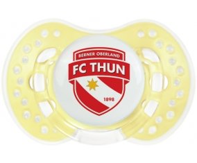 FC Thoune + prénom : 0/6 mois - Trendy-jaune classique embout Lovi Dynamic