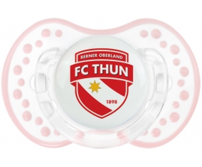 FC Thoune + prénom : 0/6 mois - Retro-blanc-rose-tendre classique embout Lovi Dynamic
