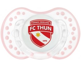 FC Thoune + prénom : 0/6 mois - Retro-blanc-rose-tendre classique embout Lovi Dynamic