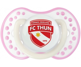 FC Thoune + prénom : 0/6 mois - Blanc-rose phosphorescente embout Lovi Dynamic