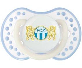 FC Zürich + prénom : 0/6 mois - Blanc-cyan classique embout Lovi Dynamic