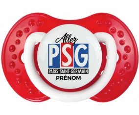 Allez Paris saint-germain + prénom : 0/6 mois - Blanc-rouge classique embout Lovi Dynamic