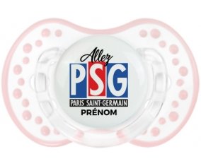 Allez Paris saint-germain + prénom : 0/6 mois - Retro-blanc-rose-tendre classique embout Lovi Dynamic