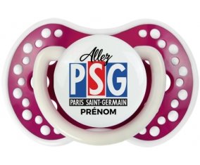 Allez Paris saint-germain + prénom : 0/6 mois - Fuchsia phosphorescente embout Lovi Dynamic