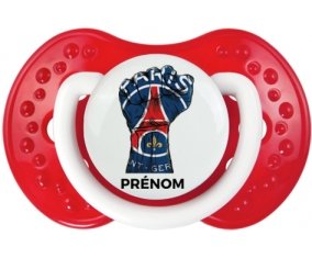 Force Paris saint-germain + prénom : 0/6 mois - Blanc-rouge classique embout Lovi Dynamic