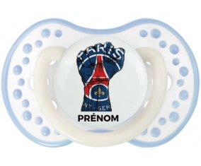 Force Paris saint-germain + prénom : 0/6 mois - Blanc-cyan classique embout Lovi Dynamic