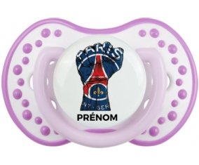 Force Paris saint-germain + prénom : 0/6 mois - Blanc-mauve classique embout Lovi Dynamic