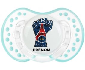 Force Paris saint-germain + prénom : 0/6 mois - Retro-blanc-lagon classique embout Lovi Dynamic