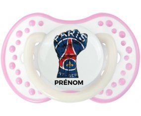 Force Paris saint-germain + prénom : 0/6 mois - Blanc-rose phosphorescente embout Lovi Dynamic