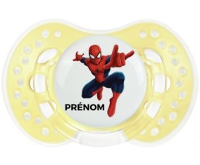 Spiderman + prénom : 0/6 mois - Trendy-jaune classique embout Lovi Dynamic