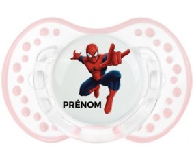 Spiderman + prénom : 0/6 mois - Retro-blanc-rose-tendre classique embout Lovi Dynamic