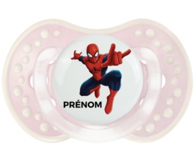 Spiderman + prénom : 0/6 mois - Retro-rose-tendre classique embout Lovi Dynamic