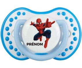 Spiderman + prénom : 0/6 mois - Blanc-bleu phosphorescente embout Lovi Dynamic