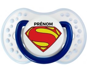 Superman + prénom : 0/6 mois - Marine-blanc-bleu classique embout Lovi Dynamic