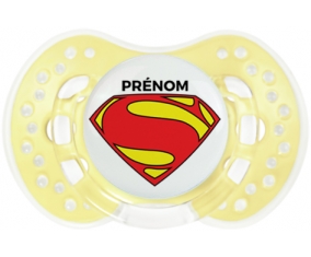 Superman + prénom : 0/6 mois - Trendy-jaune classique embout Lovi Dynamic
