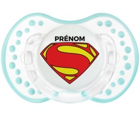 Superman + prénom : 0/6 mois - Retro-blanc-lagon classique embout Lovi Dynamic