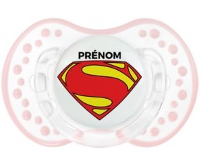 Superman + prénom : 0/6 mois - Retro-blanc-rose-tendre classique embout Lovi Dynamic