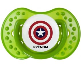 Captain america + prénom : 0/6 mois - Vert classique embout Lovi Dynamic