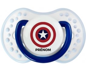 Captain america + prénom : 0/6 mois - Marine-blanc-bleu classique embout Lovi Dynamic