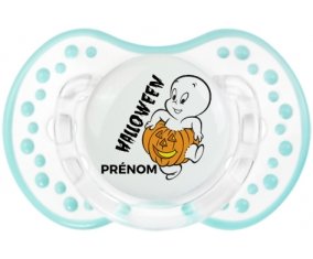 Halloween casper + prénom : 0/6 mois - Retro-blanc-lagon classique embout Lovi Dynamic