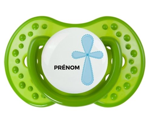 It's a girl croix rose + prénom : 0/6 mois - Vert classique embout Lovi Dynamic
