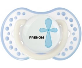 It's a girl croix rose + prénom : 0/6 mois - Blanc-cyan classique embout Lovi Dynamic