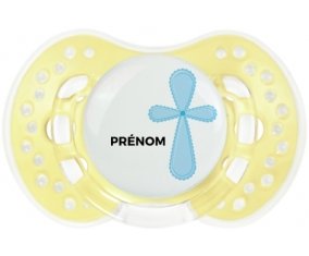 It's a girl croix rose + prénom : 0/6 mois - Trendy-jaune classique embout Lovi Dynamic