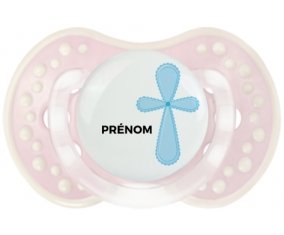 It's a girl croix rose + prénom : 0/6 mois - Retro-rose-tendre classique embout Lovi Dynamic